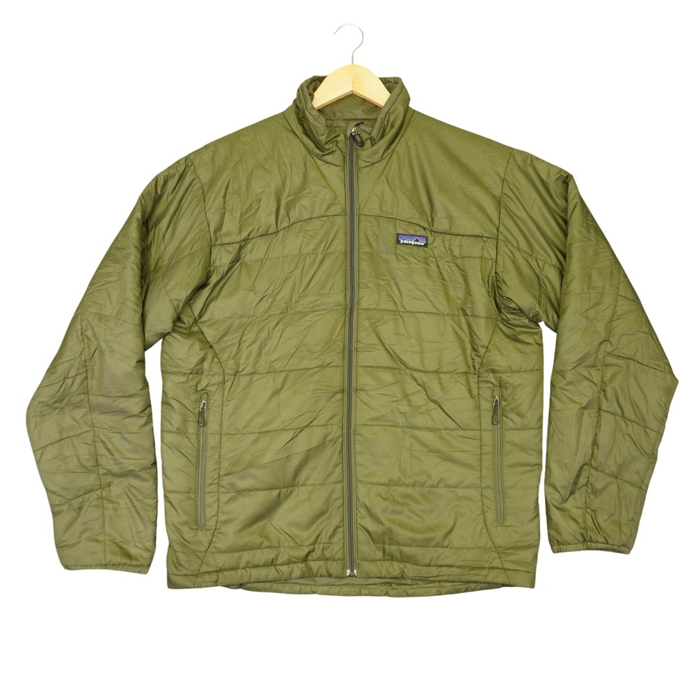 Patagonia Nano Puff Jacket Mens Medium Green Primaloft Insulated Puffer Quilted